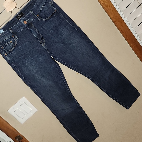 Mother The Looker Crops-here Kitty Kitty Jeans Size 27 - Picture 1 of 16